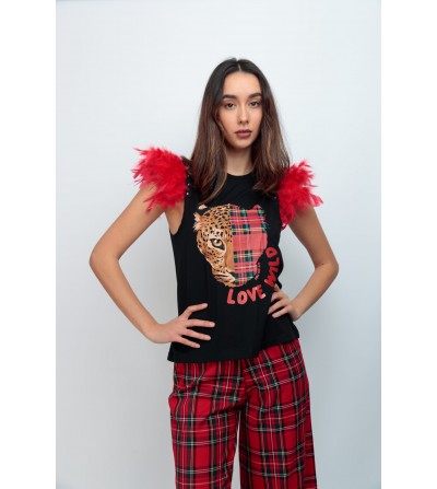 Camiseta plumas Love Wild